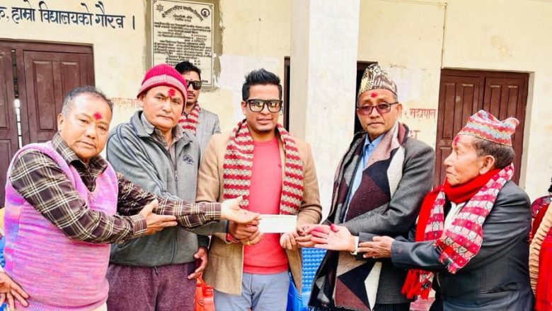 युवा ब्यबसायी ढकालले गरे मन्दिरलाई सहयोग