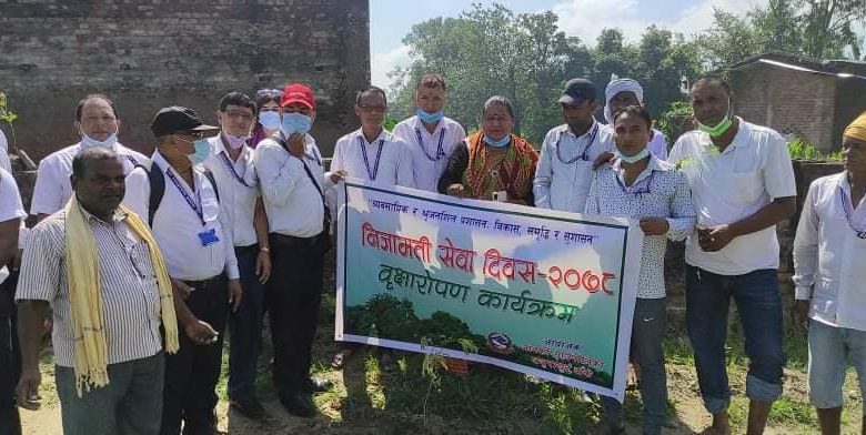 निजामती सेवा दिवसमा जानकीमा वृक्षरोपण