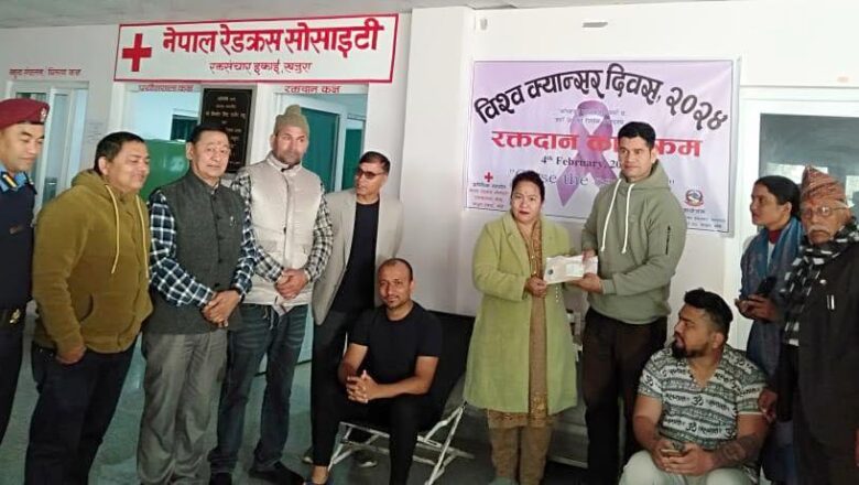 ४ महिलासहित ३२ जनाले गरे रक्तदान