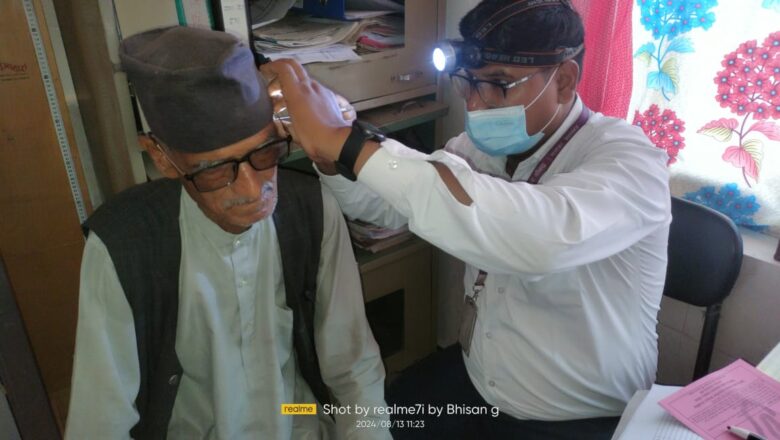 हेकुली ईलाका स्वास्थ्य चौकीमा कान स्वास्थ्य शिविर सम्पन्न