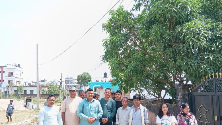 १८ नं. वडामा २४५ मिटर आरसीसी नाला तथा सडक स्तरोन्नति कार्यको शिलान्यास