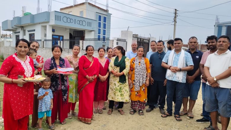 वडा नं. १८ मा विकासले लियो तीव्र गति, गौरीशङ्कर टोलमा रु. २५ लाखको सडक तथा नाला निर्माण शिलान्यास